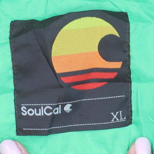 SoulCal Men's XL Green Windbreaker Jacket