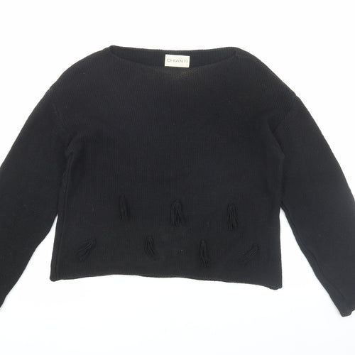 Chianti Women's Black Pullover Jumper, M, Round Neck