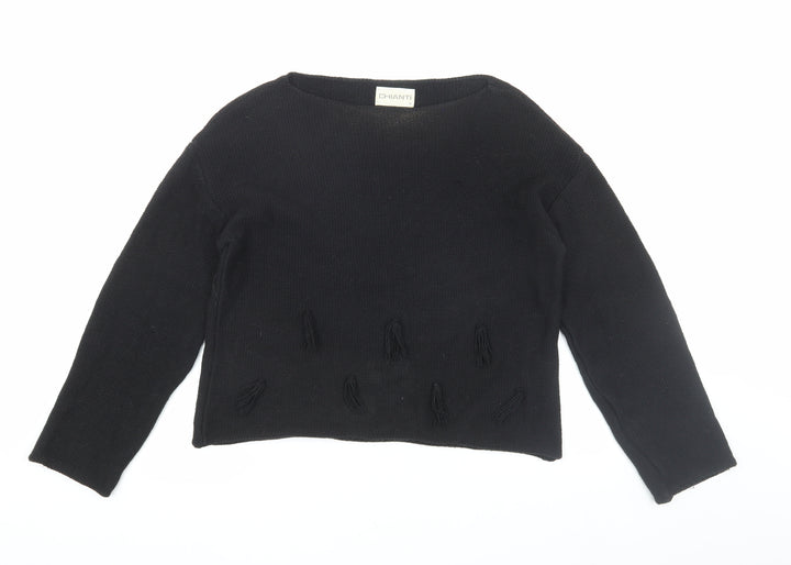 Chianti Women's Black Pullover Jumper, M, Round Neck