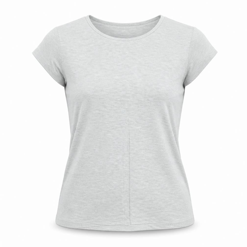 Front view of Adrienne Vittadini Women's Green M Basic T-Shirt