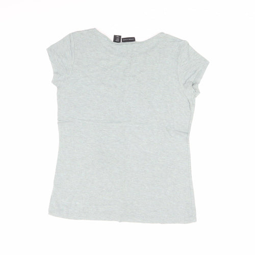 Adrienne Vittadini Women's Green M Basic T-Shirt