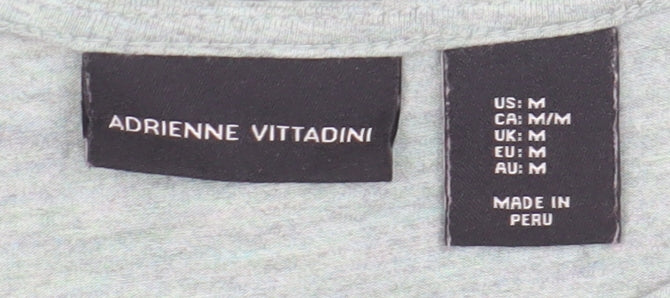 Adrienne Vittadini Women's Green M Basic T-Shirt