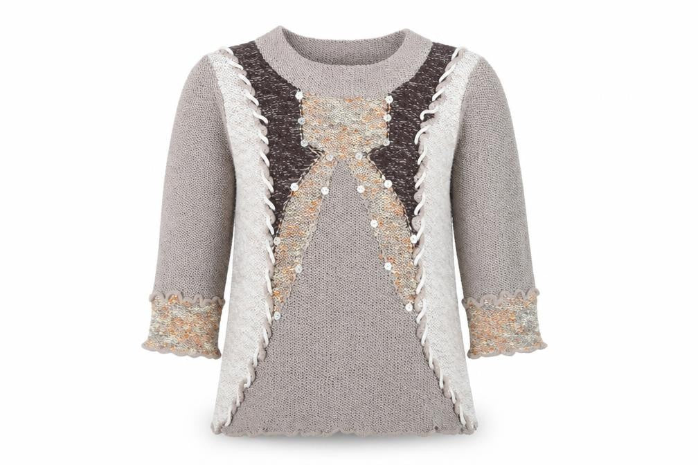 Front view of Stephen Women's Brown jumper L/XL