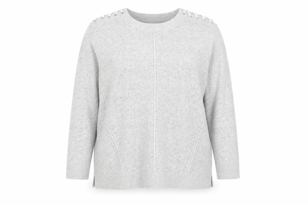 Front view of Marks & Spencer Women's Grey Jumper, size 16