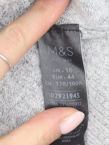 Marks and Spencer Women's Grey Jumper Size 16