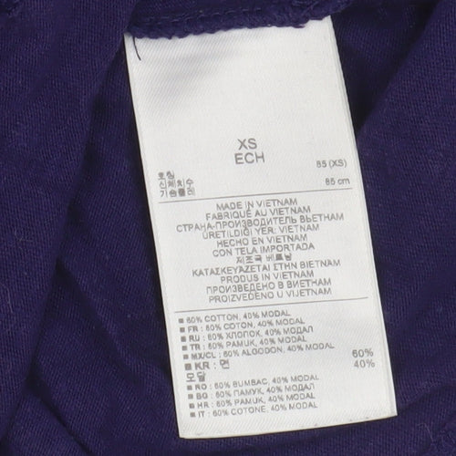 Gap Women’s Purple XS Basic Scoop Neck T-Shirt