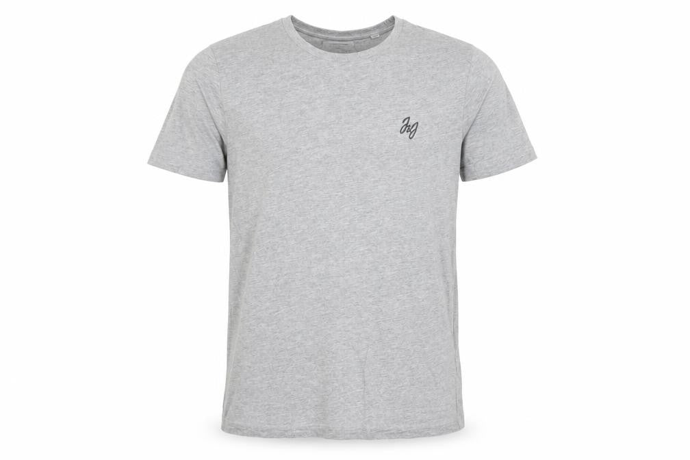 Jack & Jones Men's Grey Logo Crew Neck T-Shirt - Size S