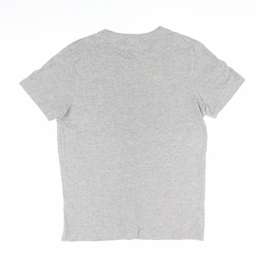 Jack & Jones Men's Grey Logo Crew Neck T-Shirt - Size S