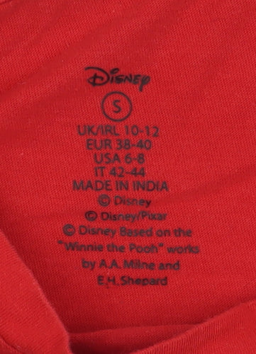 Disney Women's Red Mickey T-Shirt, Size S, Casual Style
