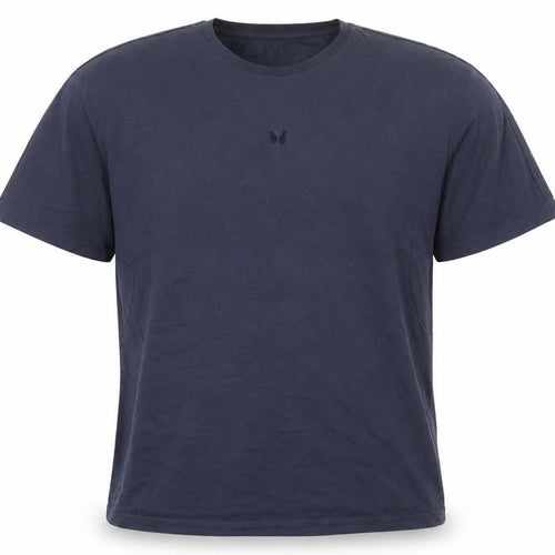 MP Men's Navy Blue L Cotton Short Sleeve T-Shirt