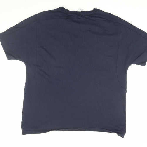 MP Men's Navy Blue L Cotton Short Sleeve T-Shirt