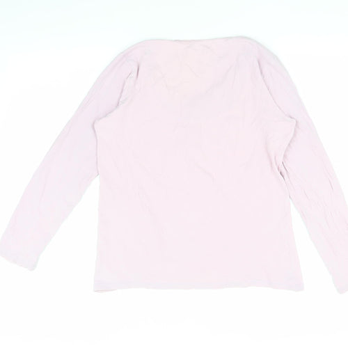 Laura Ashley Pink Pyjama Top for Women, Size 8-10, Long Sleeve