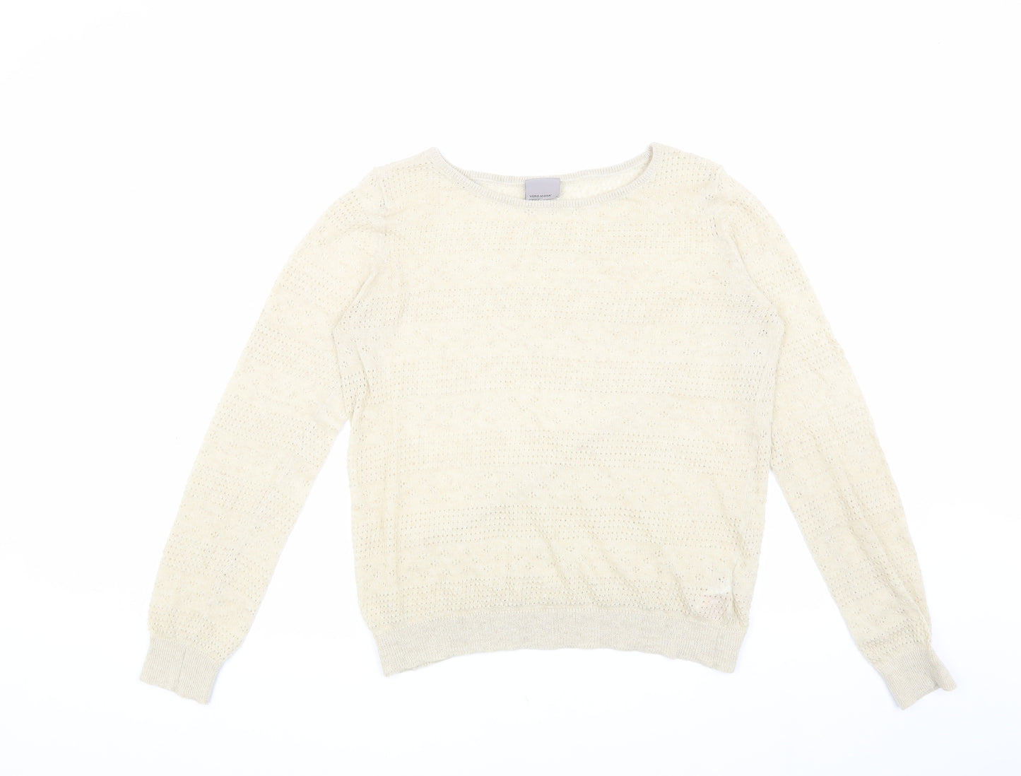 Vero Moda Women's Ivory Pullover Jumper Size M