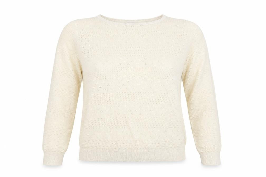 Front view of Vero Moda Women's Ivory jumper, size M