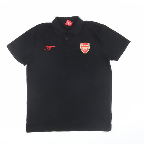 Arsenal Men's Black Short Sleeve Polo Shirt - M