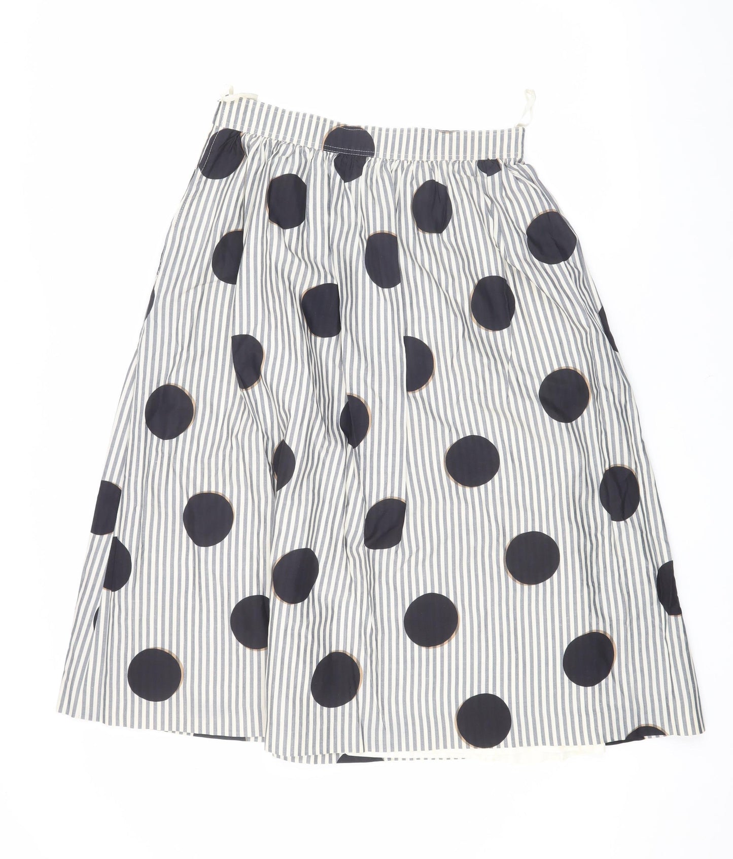 Alexander Women's Silk Polka Dot Skirt, Size 12, Black