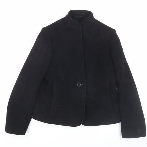 St Michael Women's Black Wool Jacket Size 10 Classic