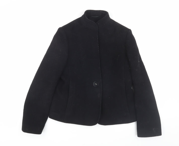 St Michael Women's Black Wool Jacket Size 10 Classic