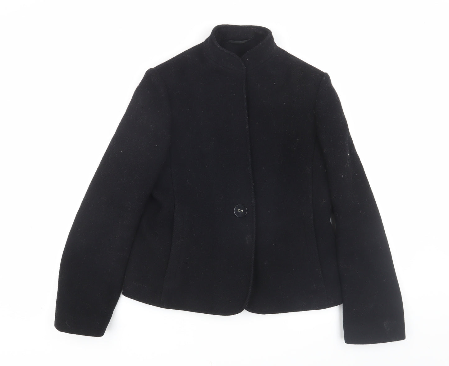 St Michael Women's Black Wool Jacket Size 10 Classic