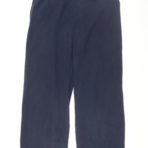 Lands' End Men's Blue Cotton Casual Trousers, M