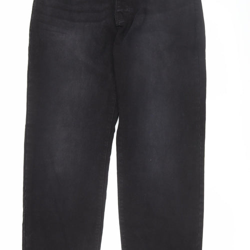 boohooMAN Men's Black Denim Jeans Size 34