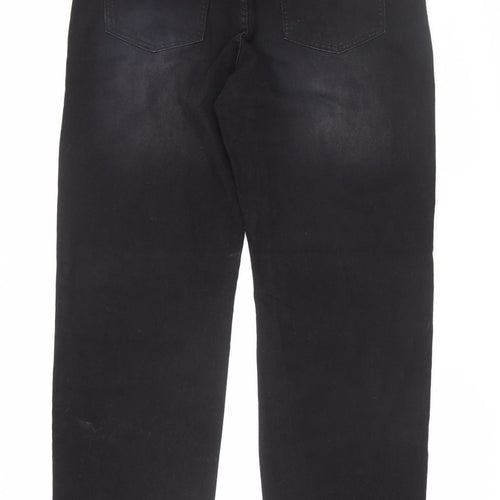 boohooMAN Men's Black Denim Jeans Size 34