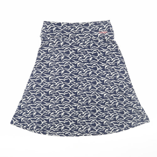 Weird Fish Women's Blue A-Line Skirt, Size 10