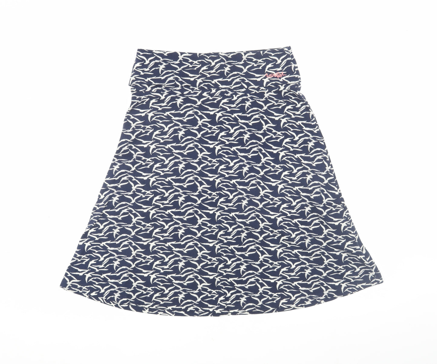 Weird Fish Women's Blue A-Line Skirt, Size 10