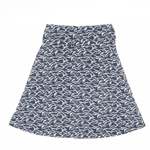 Weird Fish Women's Blue A-Line Skirt, Size 10