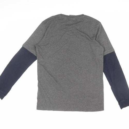 Champion Boys Grey Long Sleeve T-Shirt XL Pullover Style