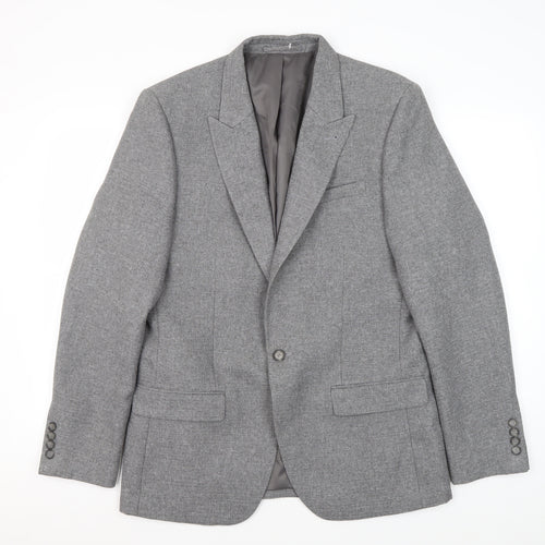 River Island Men's Grey Blazer 40 Regular