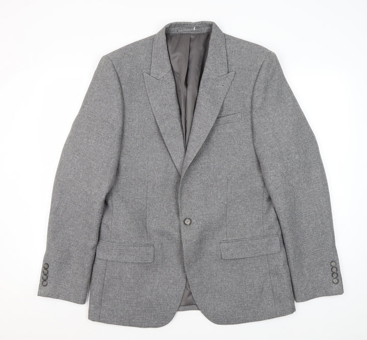 River Island Men's Grey Blazer 40 Regular
