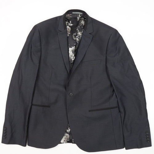 Next Men's Black Blazer, Size 42R, Regular Fit Formal