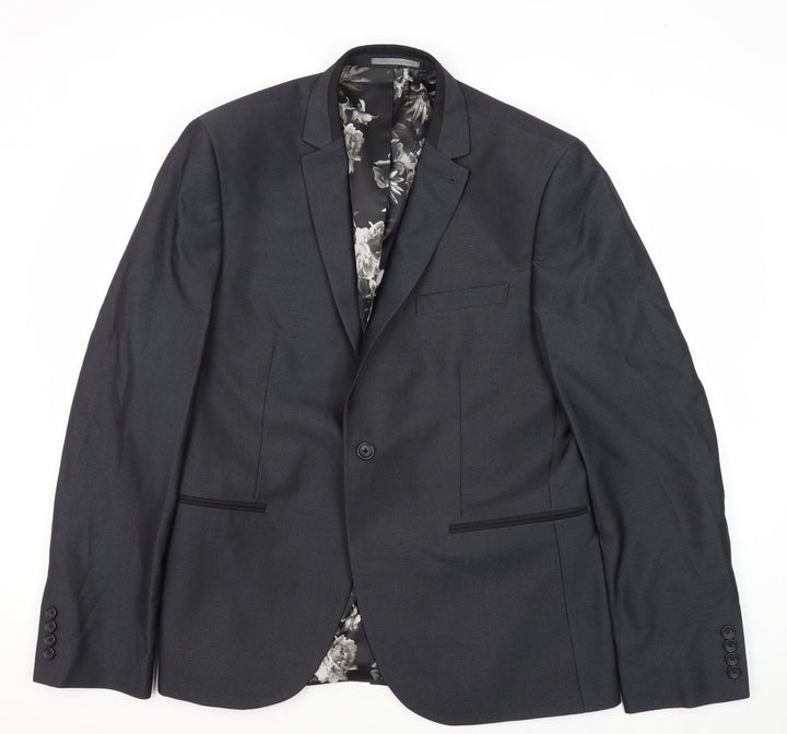 Next Men's Black Blazer, Size 42R, Regular Fit Formal