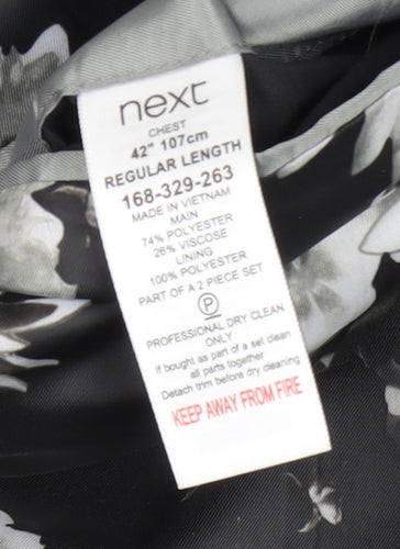 Next Men's Black Blazer, Size 42R, Regular Fit Formal