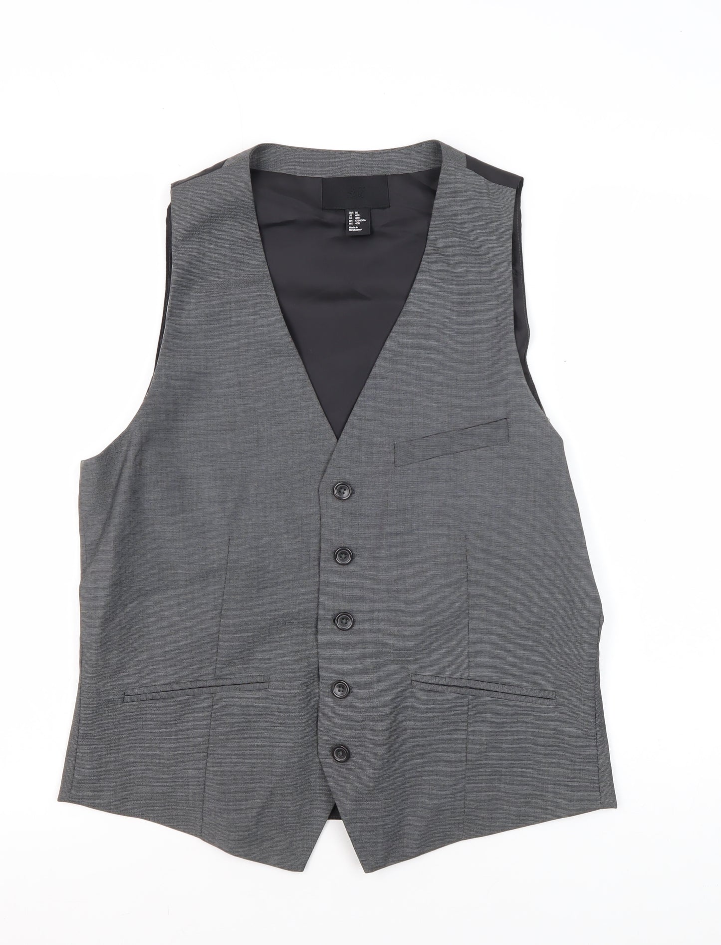 H&M Men’s Grey Suit Waistcoat 40R