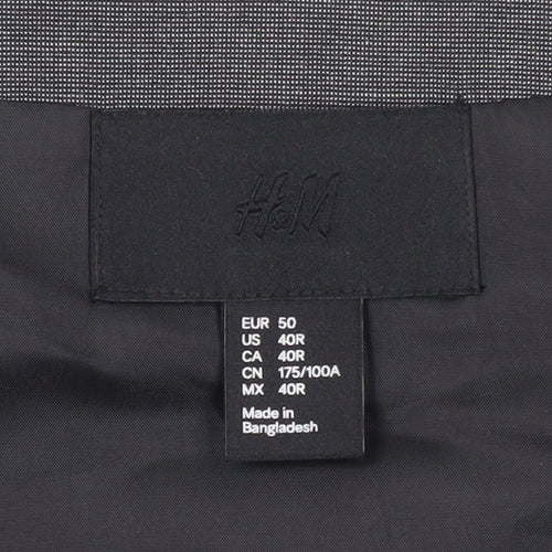 H&M Men’s Grey Suit Waistcoat 40R