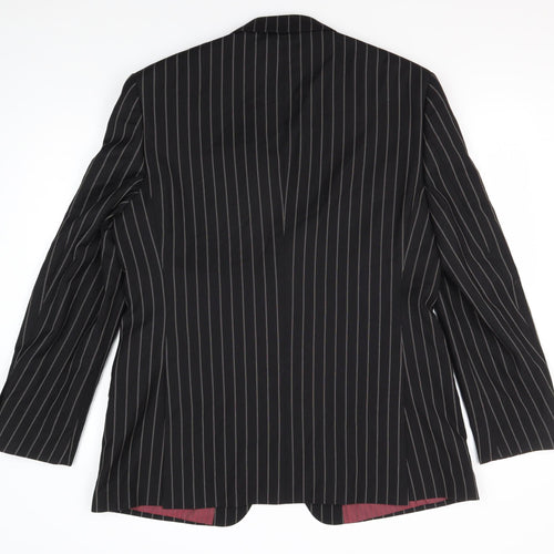 Be Berwin Men's Black Striped Blazer - Size 42