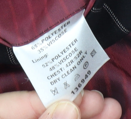 Be Berwin Men's Black Striped Blazer - Size 42