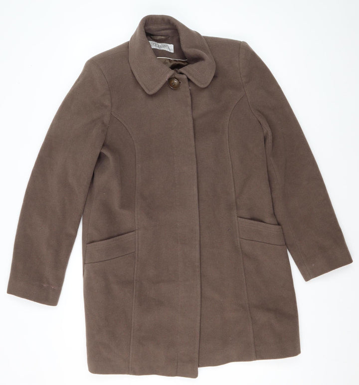 BHS Women's Brown Mid-Length Coat Size 14 - Winter Classic