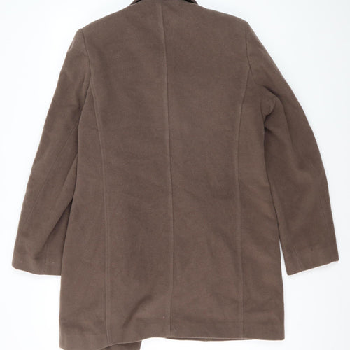 BHS Women's Brown Mid-Length Coat Size 14 - Winter Classic