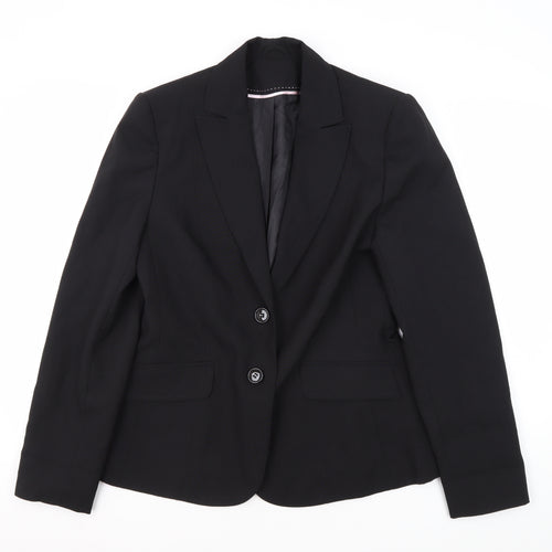 Dorothy Perkins Women's Black Blazer, Size 12, Lined Two-Button