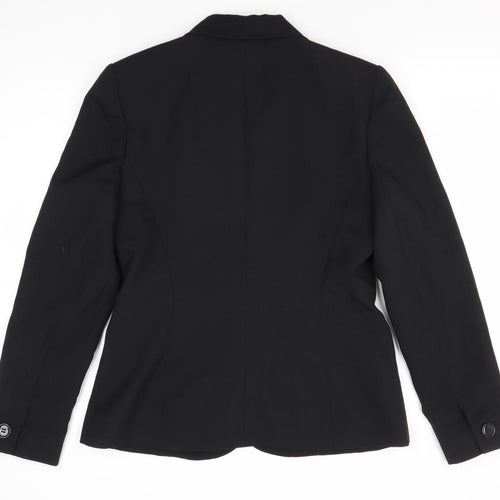 Dorothy Perkins Women's Black Blazer, Size 12, Lined Two-Button