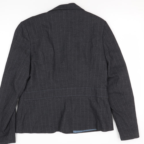 Autonomy Women's Grey Blazer Size 16 Pinstripe