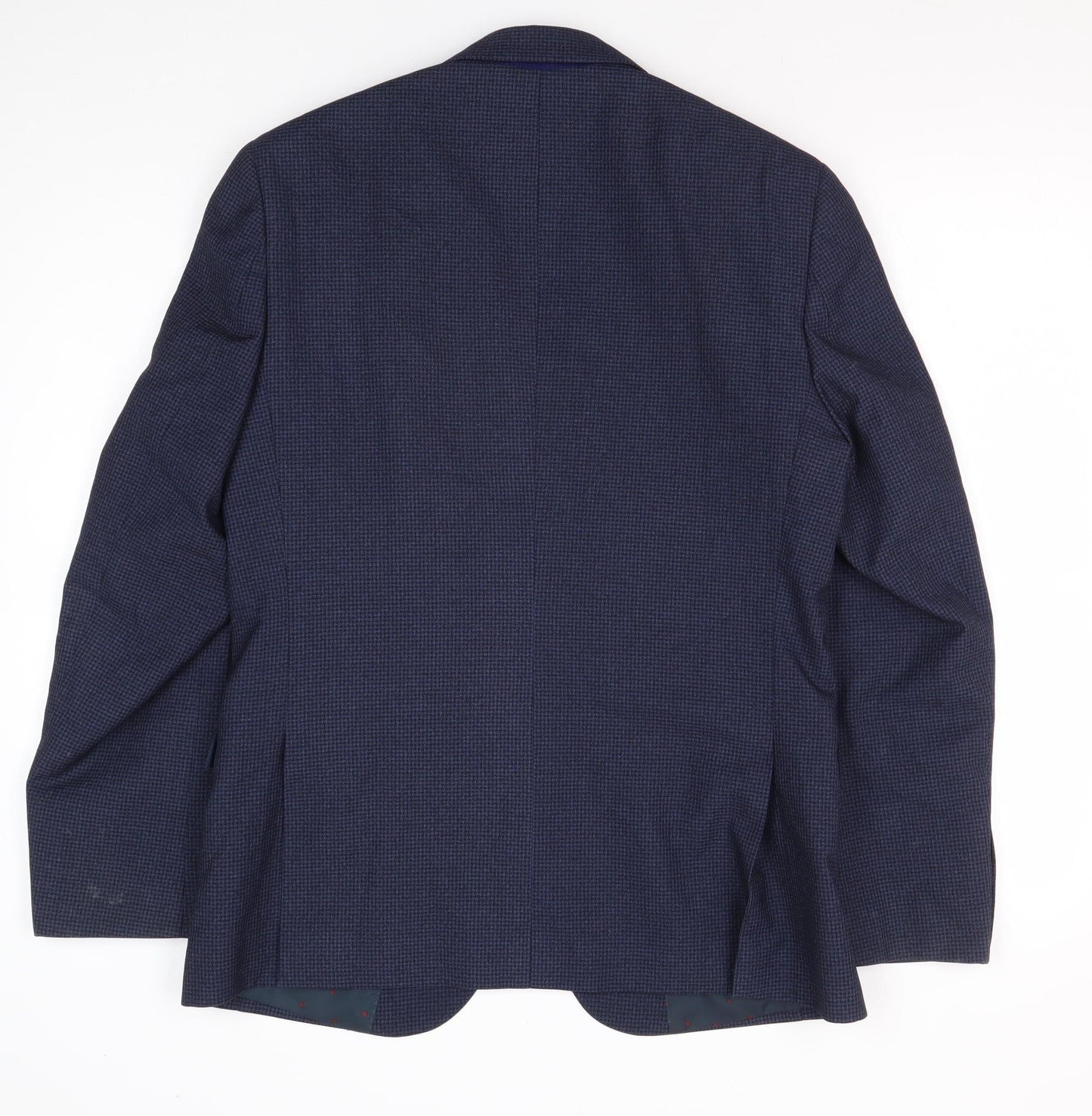 Burton Menswear Men's Blue Slim Fit Check Blazer 38S