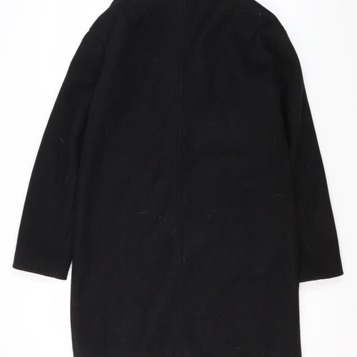 Marks and Spencer Women's Black Overcoat Size 8 - Classic Style