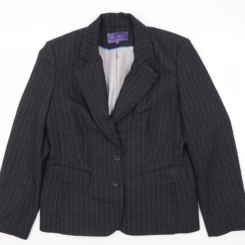 Autonomy Women's Black Pinstripe Blazer Size 14