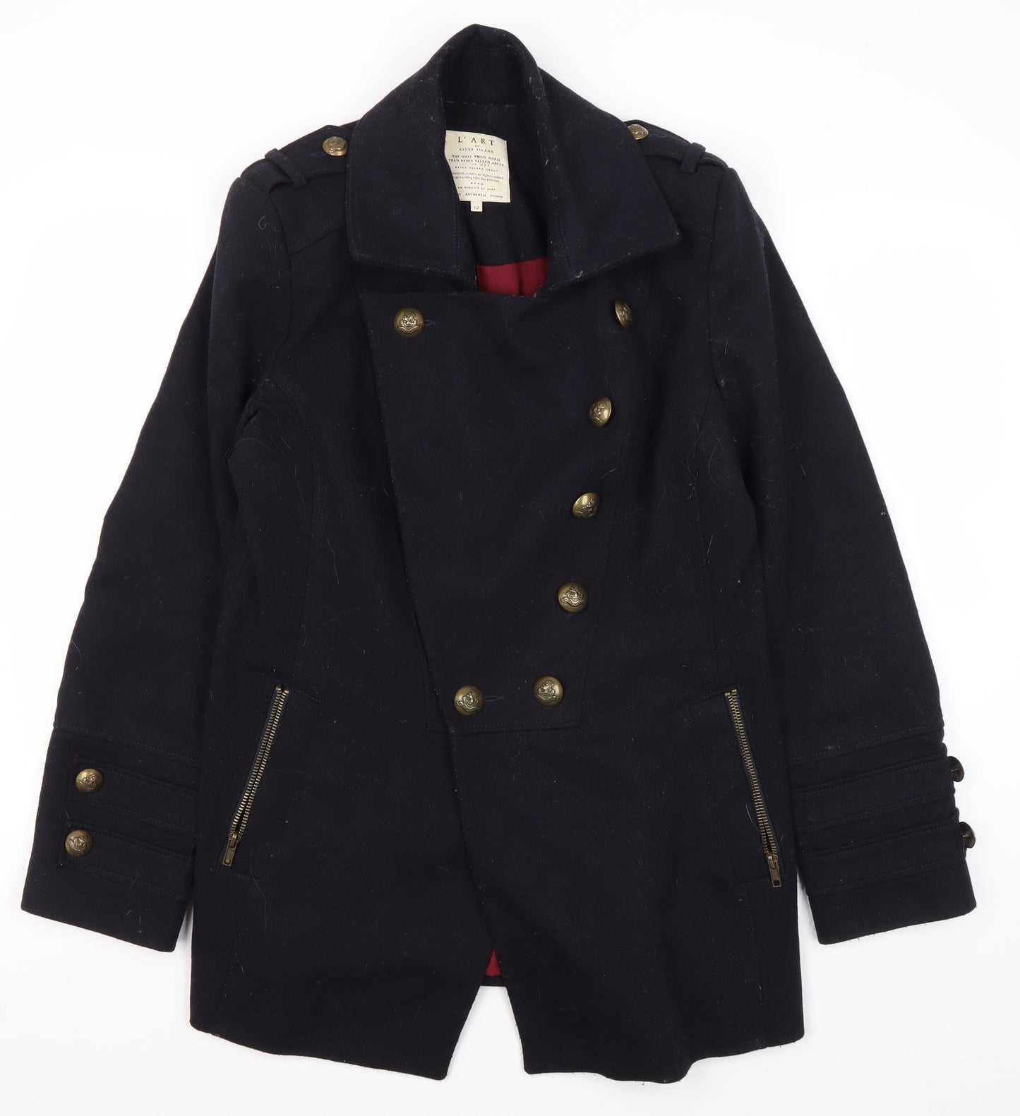 River Island Women's Black Military Jacket Size 12