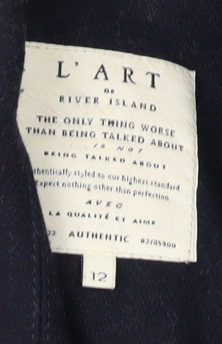 River Island Women's Black Military Jacket Size 12