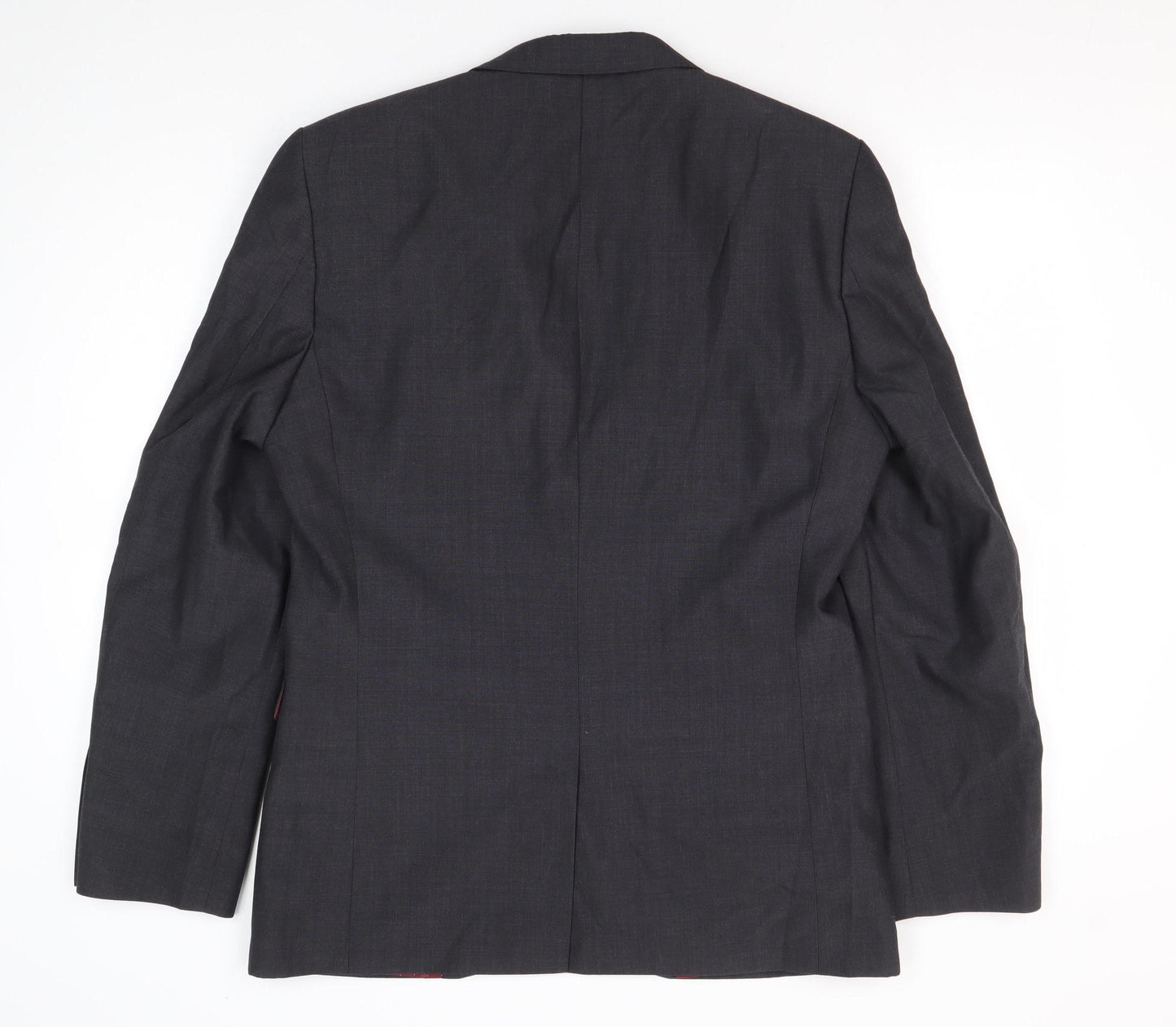 Next Men's Black Blazer 40 Regular Two-Button Wool